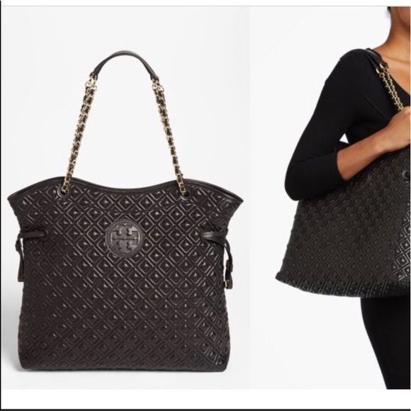 ❤️TRADED❤️Tory Burch Marion Quilted Slouchy Tote - Picture 13 of 16